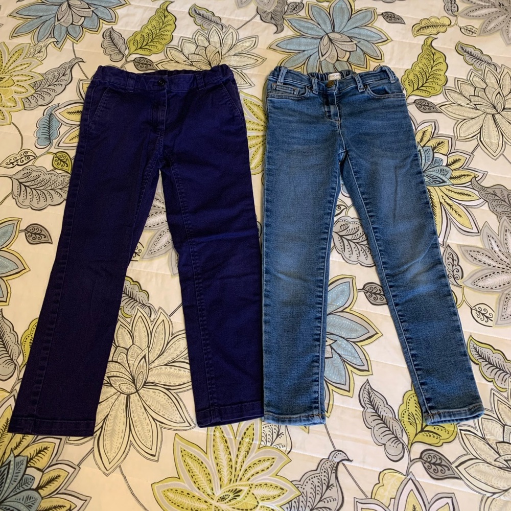 Two pairs of girls Size 7 pants/jeans
